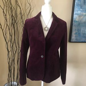 Red velvety blazer